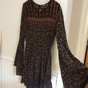 Ecote Bell Sleeve Mini Dress